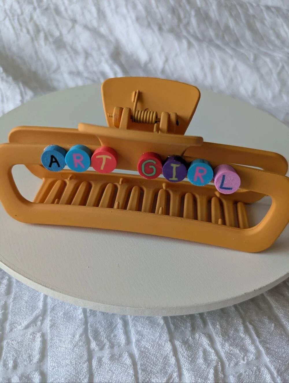 Art Girl Hair Clip Claw Style Handcrafted | NWT